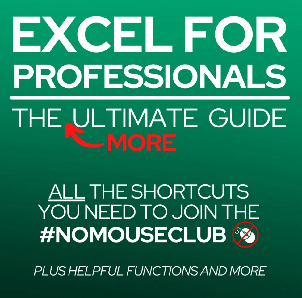 Shortcuts for Excel to Master Excel Free Excel Course