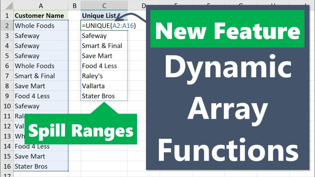 New Featured Dynamic Array Functions Free Excel Course